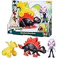 Marvel Spidey and His Amazing Friends Dino-Webs Dino Spin & Ghost-Spider 4-inch-Scale (10cm) Spider-Man Action Figure Set, To