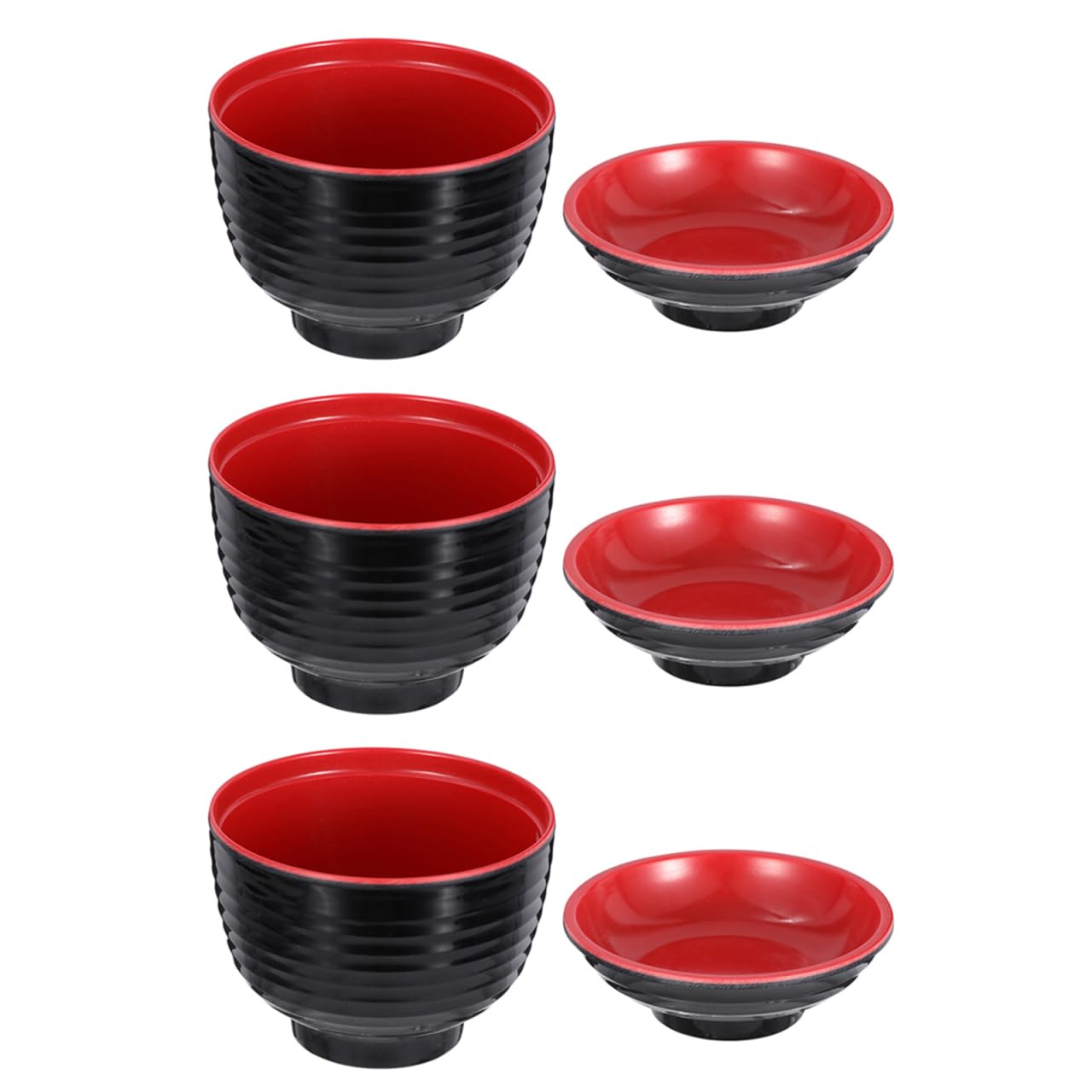 DOITOOL Japanese Style Soup Bowls with Lids Set of 3 Small Miso Bowls Covered Soup Containers Heat Resistant Imitation Porcelain 3.82In Diameter