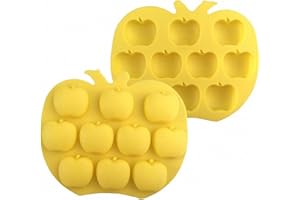 2-Pack Apple Silicone Molds - MoldFun Apple Mold for Chocolate, Cupcake topper, Jello, Candy, Gummy, Ice Cube, Cookie, Muffin, Mini Soap
