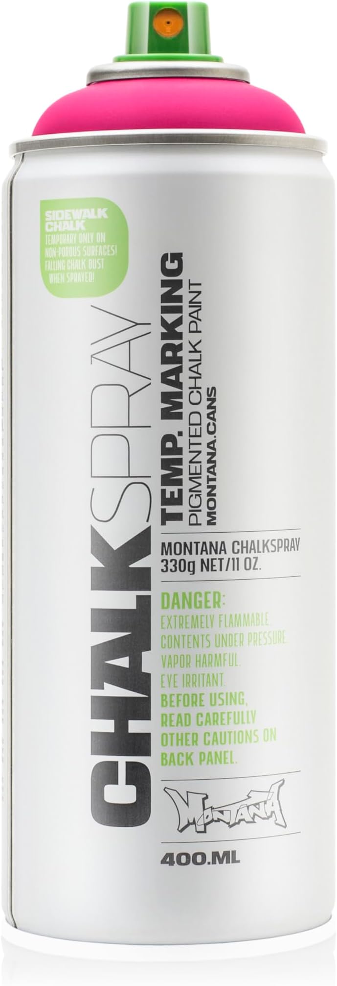 Montana Cans Chalk Spray Paint Pink Temporary Marking 400ml Eco-Friendly