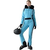MOUS ONE Womens Ski Suit One Piece Snowsuit Slim Insulated Jumpsuit Warm Waterproof Outdoor Sports Outerwear
