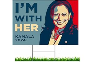 GRIFIL ZERO Kamala Harris 2024 for President Yard Sign 18"x12" Double-Sided, Comes with Metal 15" H Stake UV resistant Fade Resistant Kamala For the People Lets Frinish the Job (Kamala Design 2)