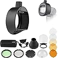 Godox AK-R1 Accessories Kit & S-R1 Round Flash Head Adapter for Godox V860II, V860III, V850II, V850III, TT685II, TT600, V350, TT350