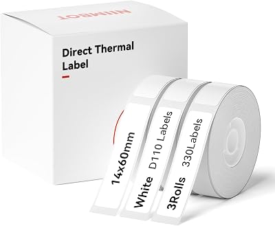 NIIMBOT 3 Rolls Label Maker Tape 0.55 x 2.36 in D11 D110 D101 Compatible