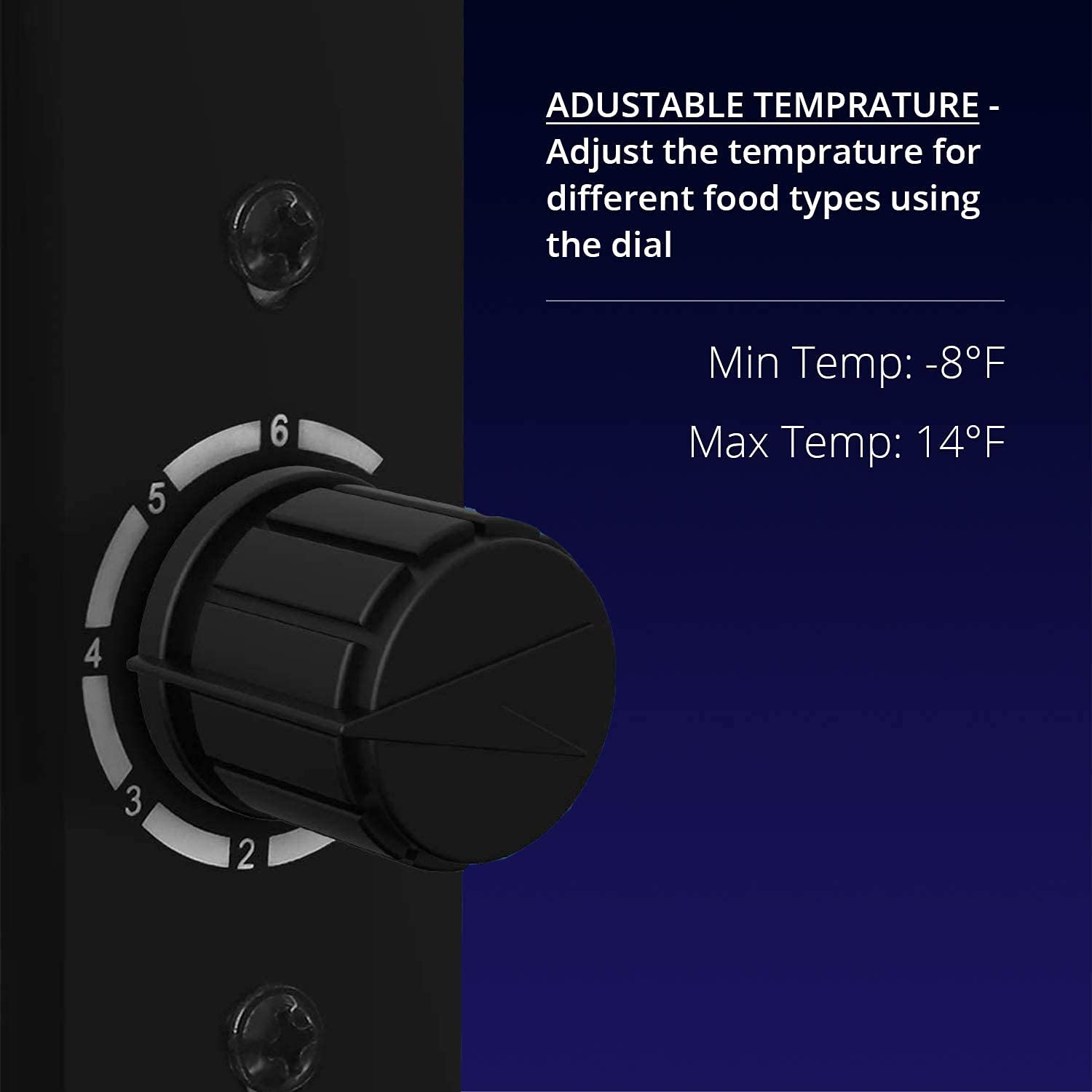 WATOOR 1.1 Cu Ft Mini Freezer Display Freezer with LED Light 2 Removable Shelves 7 Temperature Settings -8°F to 14°F Perfect for Liquor and Ice Cream
