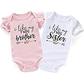 Acwssit I Like My Twin Brother Sister Newborn Twins Outfits Boy And Girl Baby Items outfits matching