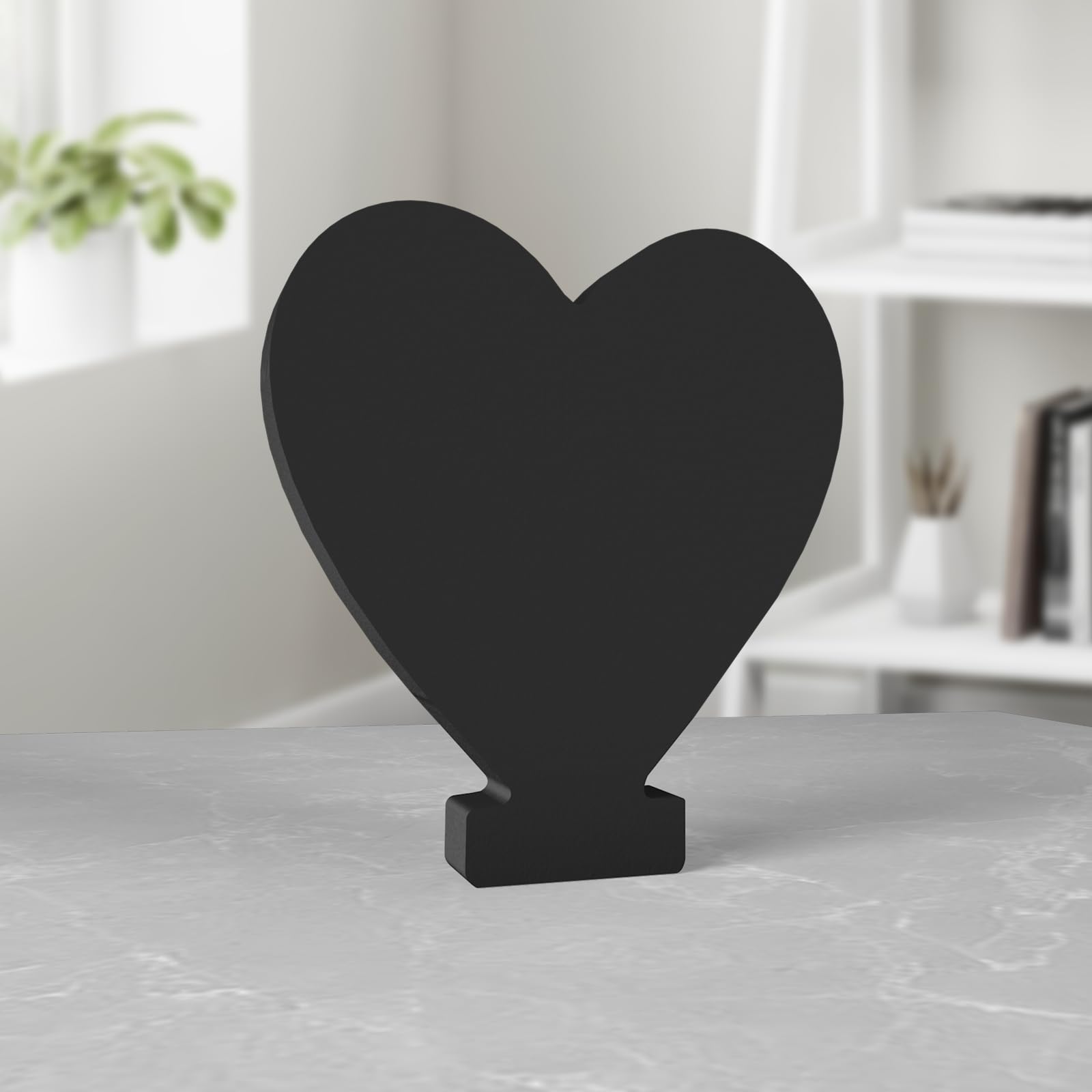 Aruatu 6 Inch Black Wood Letters for Wall Decor - Unfinished Standing Letters for Home Party Craft Projects, Sign Board Decoration (Love)