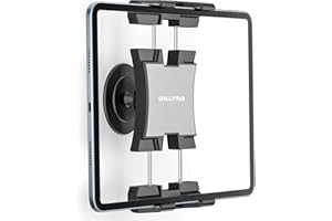 OHLPRO Tablet Wall Mount Holder for iPad, Upgrade 360° Adjustable Swivel No-Drill 3M Adhesive Stand for Kitchen Compatible wi