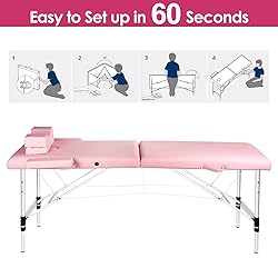 Masajeo Portable Lash Bed for Lash Extensions