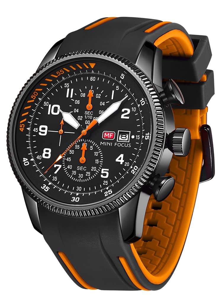 Photo 1 of (USED/FAIR) AIMES Mens Watches Sport Military Waterproof Multifunction Chronograph Watch Luminous Silicon Strap Casual Watches for Men Fashion Business Wrist Watch Clock