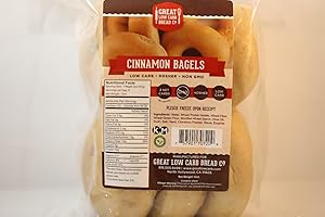 GREAT LOW CARB BREAD CO. Great Low Carb Cinnamon Bagels 2 Bags