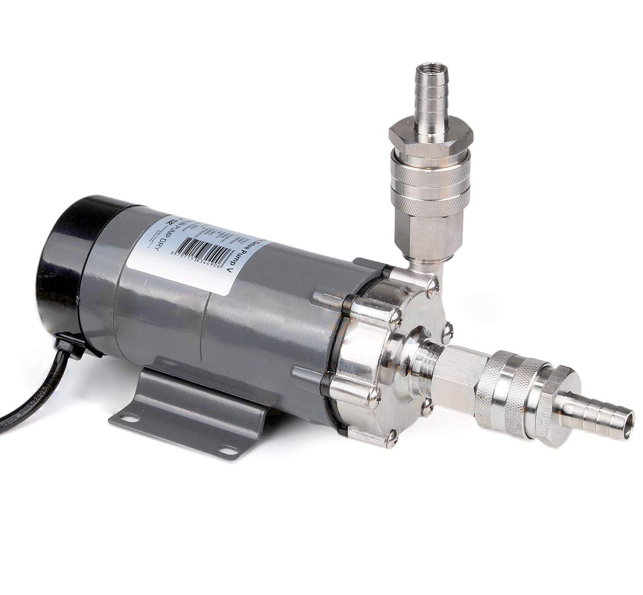 Food Grade Magnetic Drive Brew Pump Stainless Head and Disconnects Kit 25 Watt