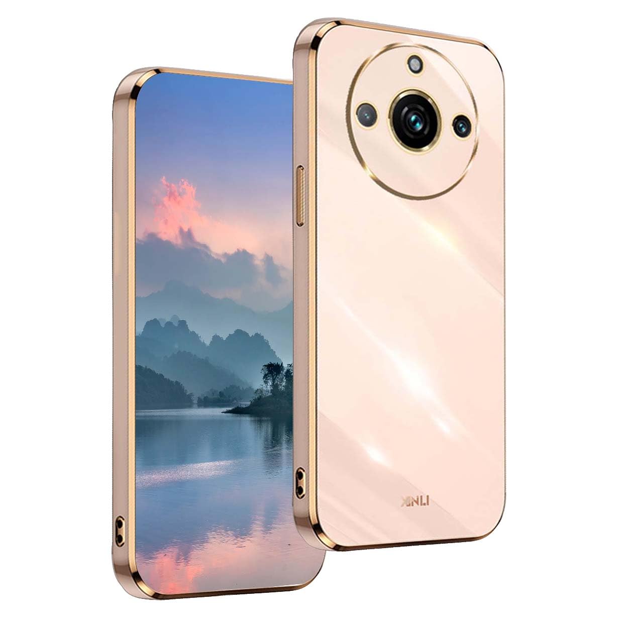 UPLAI Case for Realme 11 Pro 5G/Realme 11 Pro+ Plus 5G, Ultra Thin Shockproof Protection Cover with Electroplating Design, Premium TPU Bumper and Soft Silicone Stylish Durable Cover.(Pink) — image 1