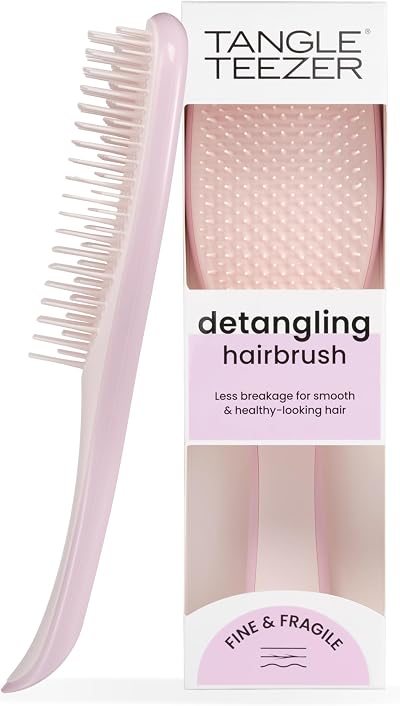 Tangle Teezer Fine and Fragile Detangler Pink Dust Two-Tier Teeth