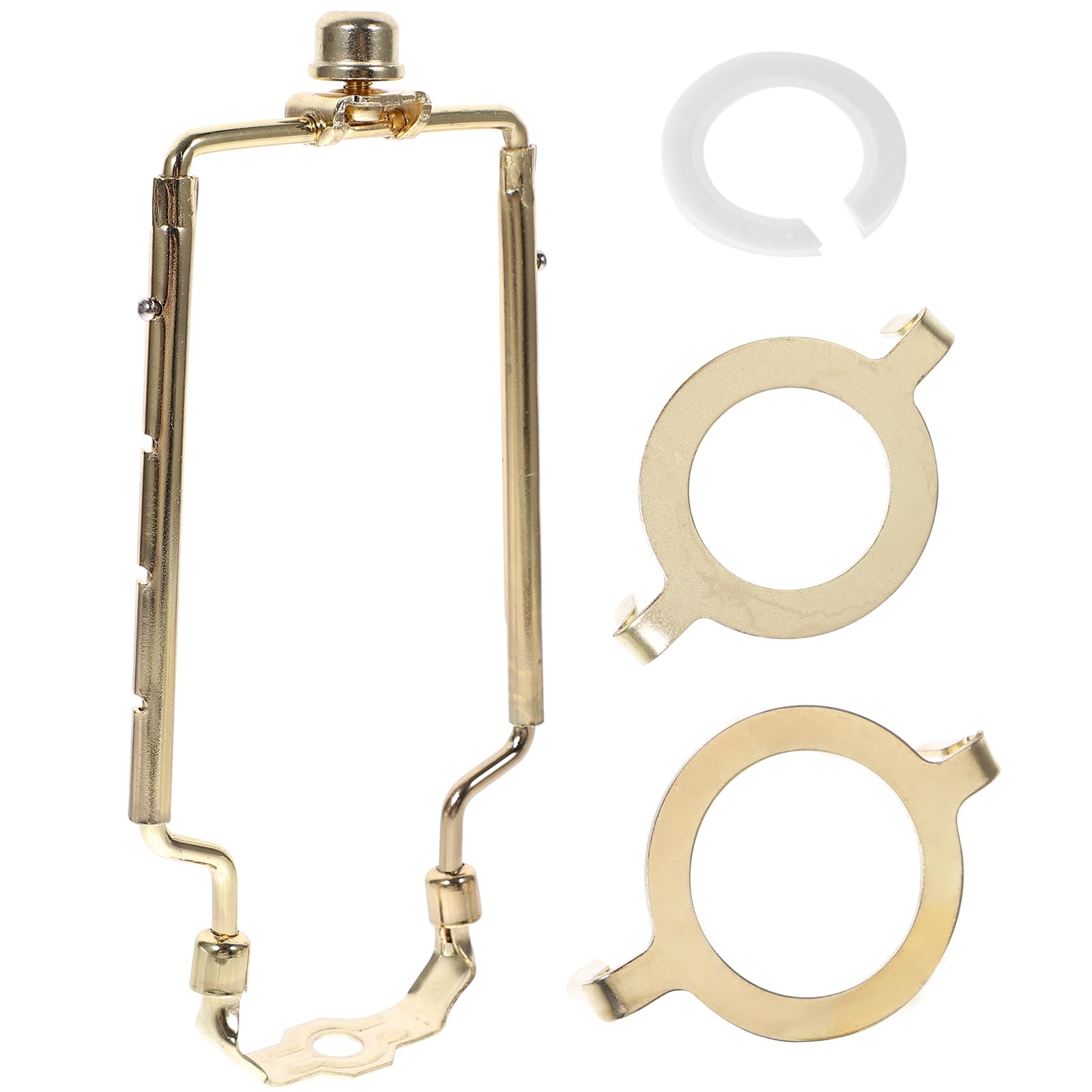 Lamp Shade Harp Holder: Lamp Harp Kit with Finial Adjustable Adjustable Lamp Shade Bracket Holder for Table and Floor Lamps Fit Both Standard Lamp Rod and E14 E26 E27 Light Base