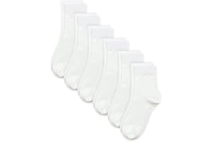 SIPCOLOR Combed Cotton Kids Crew Socks School Dress Quarter Uniform Stretchy Socks for Boys Girls