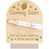 FREEBLOSS Wooden Pregnancy Announcement Sign Pregnancy Announcement for Dad Baby Reveal Ideas for Husband Hi Daddy Baby Keepsake Wooden Sign for New Dad, Vegetables and Fruits