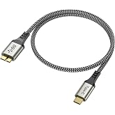URELEGAN 10Gbps USB C Hard Drive External Cable 1.5FT Short | Micro B to USB C Cord,USBC for WD Toshiba Westgate Seagate, SSD, Galaxy S4-S6/S25-21/Note3, Camera, MacBook Pro, iPhone 17/16