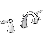 Moen Brantford Chrome Two-Handle High Arc Widespread Bathroom Sink Faucet for 3-Hole Setups with Valve Included, TV6620