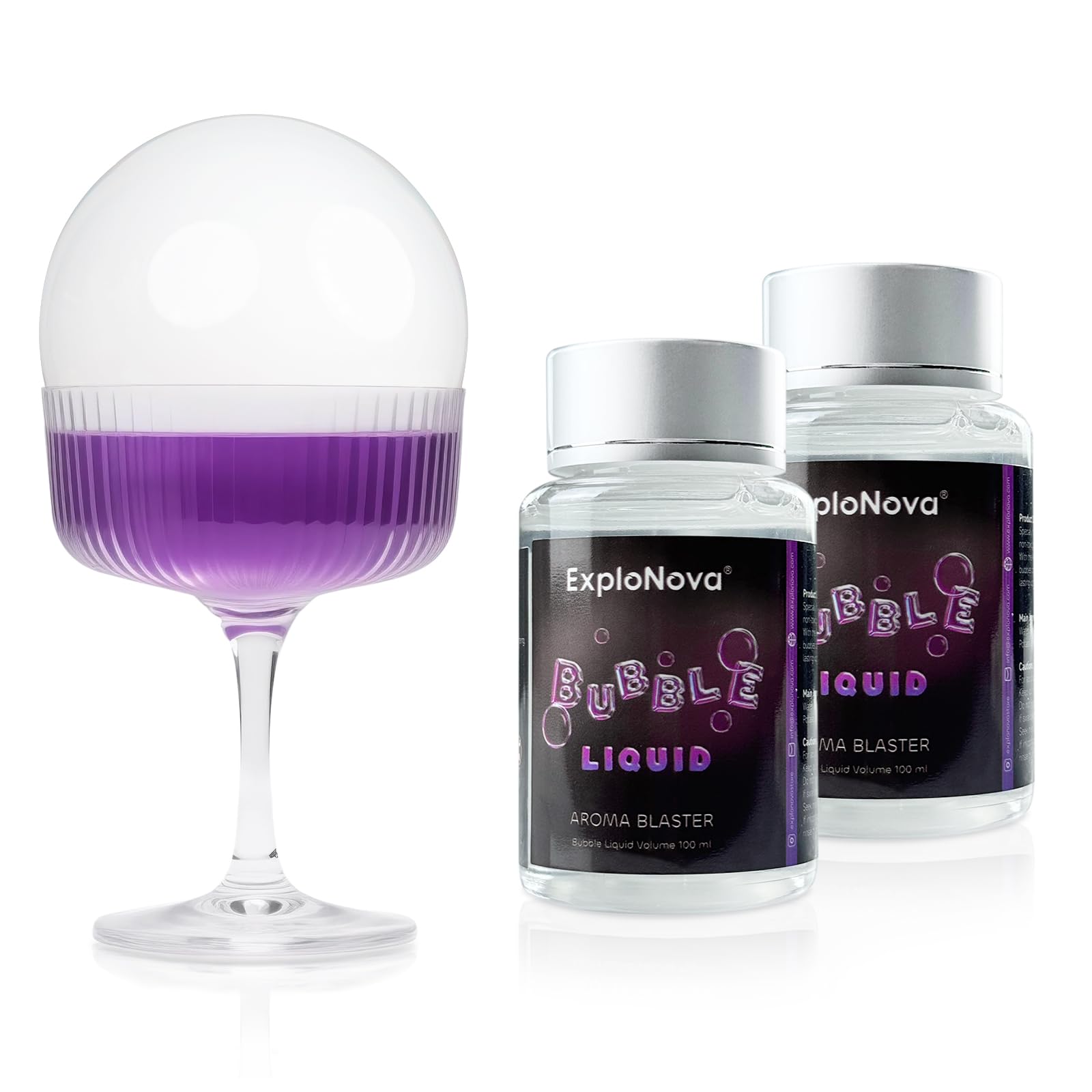 Photo 1 of ***FACTORY SEALED***Decorative Bubble Mixture 6.76oz(200ml), 3.38oz(100ml)/Bottles Edible Bubbles for Cocktails, Compatible with Smoke Bubble Cocktail Gun
