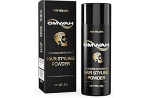 OMWAH SNOWADE Hair Styling Powder (25g) - All Natural Look Mens Hair Powder - Adds Volume and Texture - No Oil or Greasy Resi