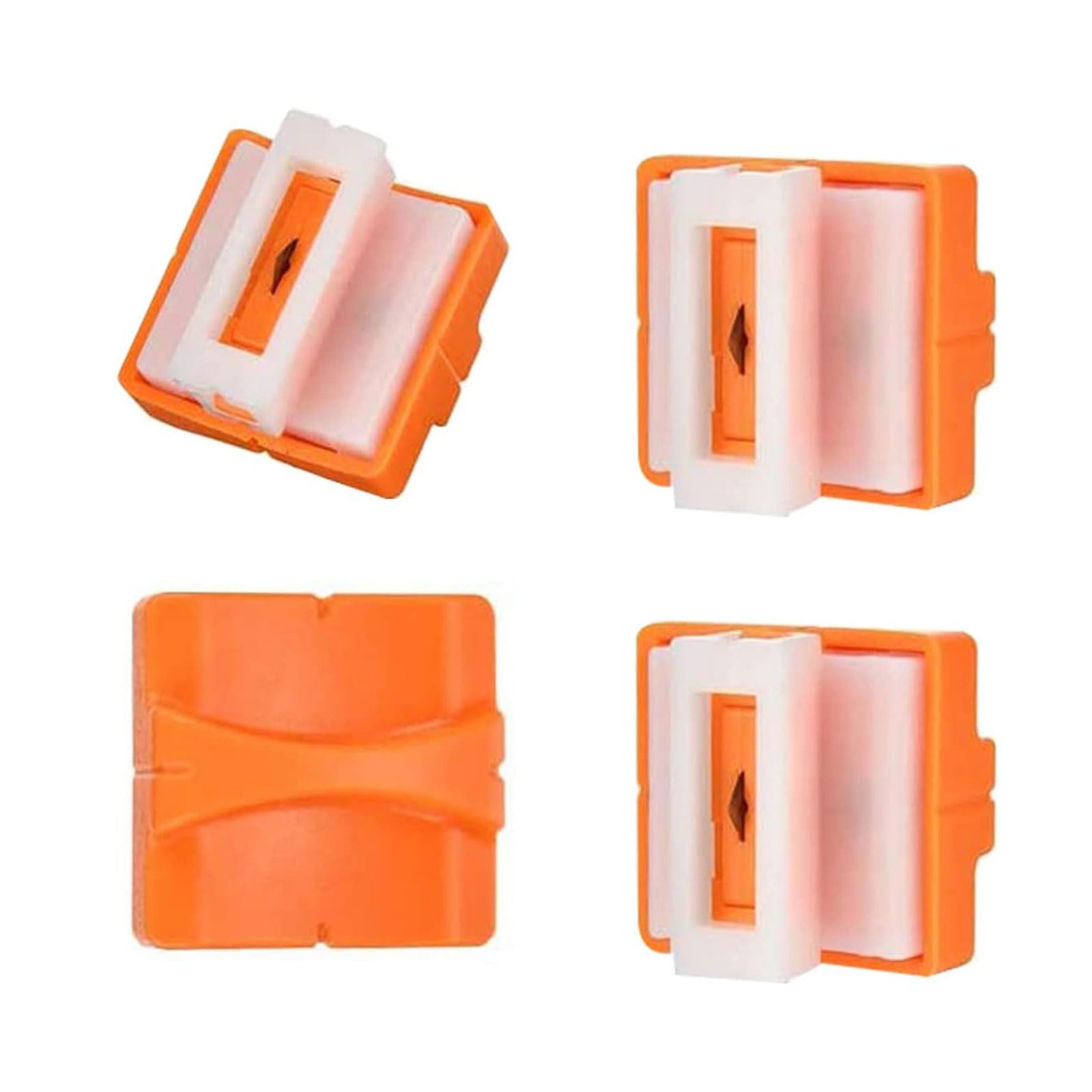 RSYHVG 4-Piece A4 Paper Cutter Replacement Blades, Titanium, Plastic, Manual-Retractable, Orange, Paper Cutter Head