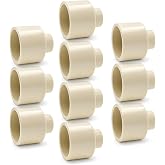 SUPPLYGIANT 10pcs 1 x 3/4 Inch CPVC Coupling Socket x Socket Plumbing Fitting