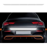 RUIANTE Car Rear Bumper Guard Warning Reflective Stickers(White 5pc) | Anti-Collision，Anti-Scratch，Safety Protector，Night Safety Luminous Decals，Universal for SUV Pickup Trucks