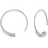 Boma Jewelry Sterling Silver Pull Through Hoop Earrings