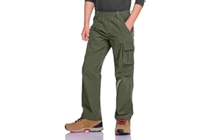 CQR Kids Youth Hiking Cargo Pants, UPF50+ Quick Dry Outdoor Camping Pants