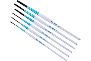 ANDREW MACK BRUSH Andrew Mack Tilly Quill Series Synthetic Hair Pinstriping Paint Brushes Hanson Mack Set of 6 Sizes 0,2,4,6,8, and 10