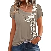 ETCYY NEW Womens Summer Tops Petal Sleeve Blouses for Women Dressy Casual Square Neck Tunic Shirts