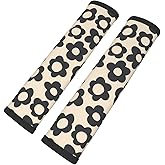 YANGDADA Stylish Vintage Groovy Flowers Seat Belt Covers Soft Comfortable Shoulder Strap Pads for Adults Universal Car Accessories - Pack of 2