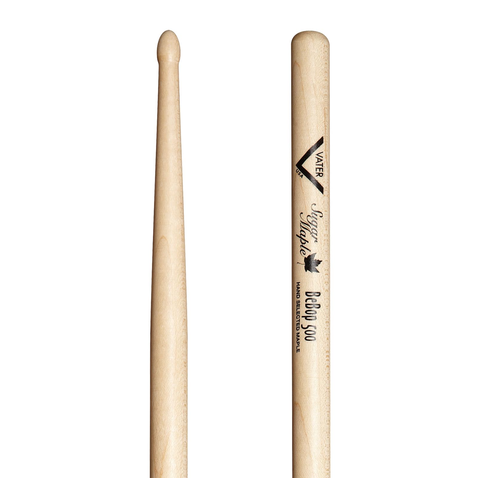 Vater Drumsticks VSMBB500-500 BeBop Series - Sugar Maple - Tear Drop Wood TIp