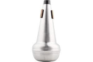 Locadence Trombone Mute, Practice Mute for Tenor Trombone, Silver, Aluminium Alloy, Mellow Sound