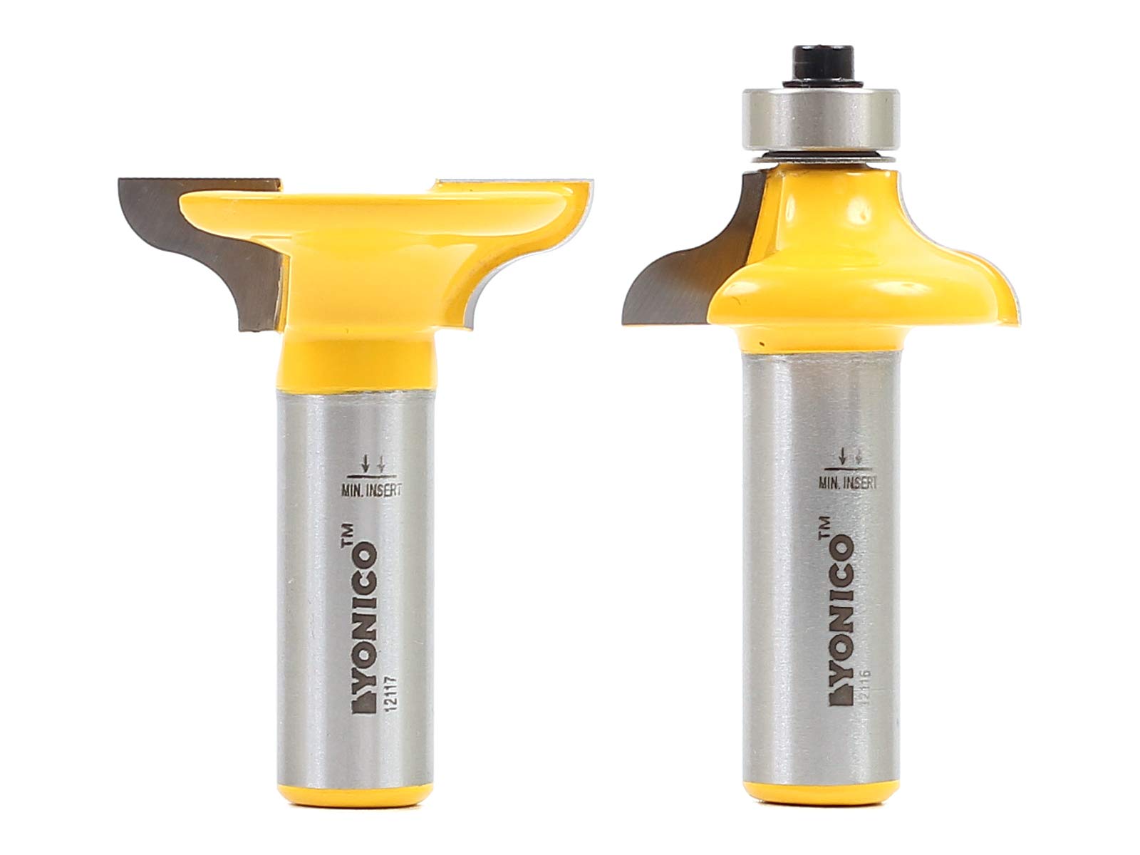 Yonico 12223 Medium Ogee 2 Bit Matching Entry Door Profile Router Bit Set 1/2-Inch Shank
