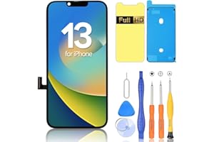 Ayake Screen Replacement for iPhone 13 (A2633 A2482 A2631 A2634), FHD LCD Display and Touch Digitizer Screen 6.1-inch True Tone Programmable Face ID Remains
