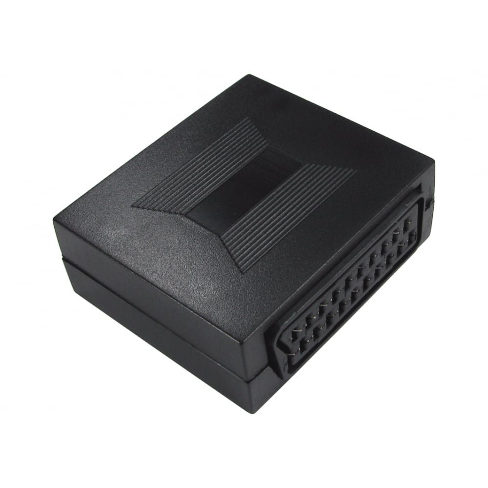 rhinocables SCART Coupler Female-to-Female | Gold-Plated Adapter for Joining Cables | Connects VCRs, DVD Players to TV, VHS Players & Retro Consoles | Ideal for Home AV Setups, Durable Black Finish — image 1