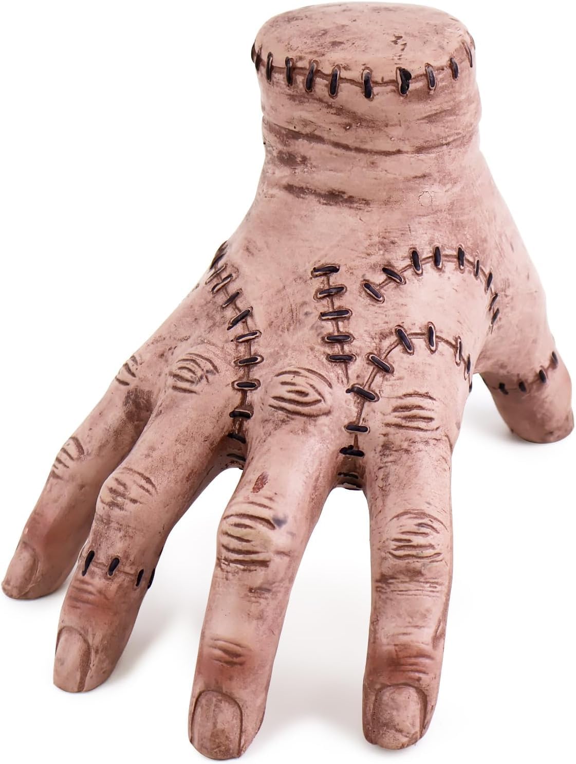 Takmor Scary Fake Hand, Latex Realistic Scarred Figure Hand for Wed Fan for Halloween Prop Decorations