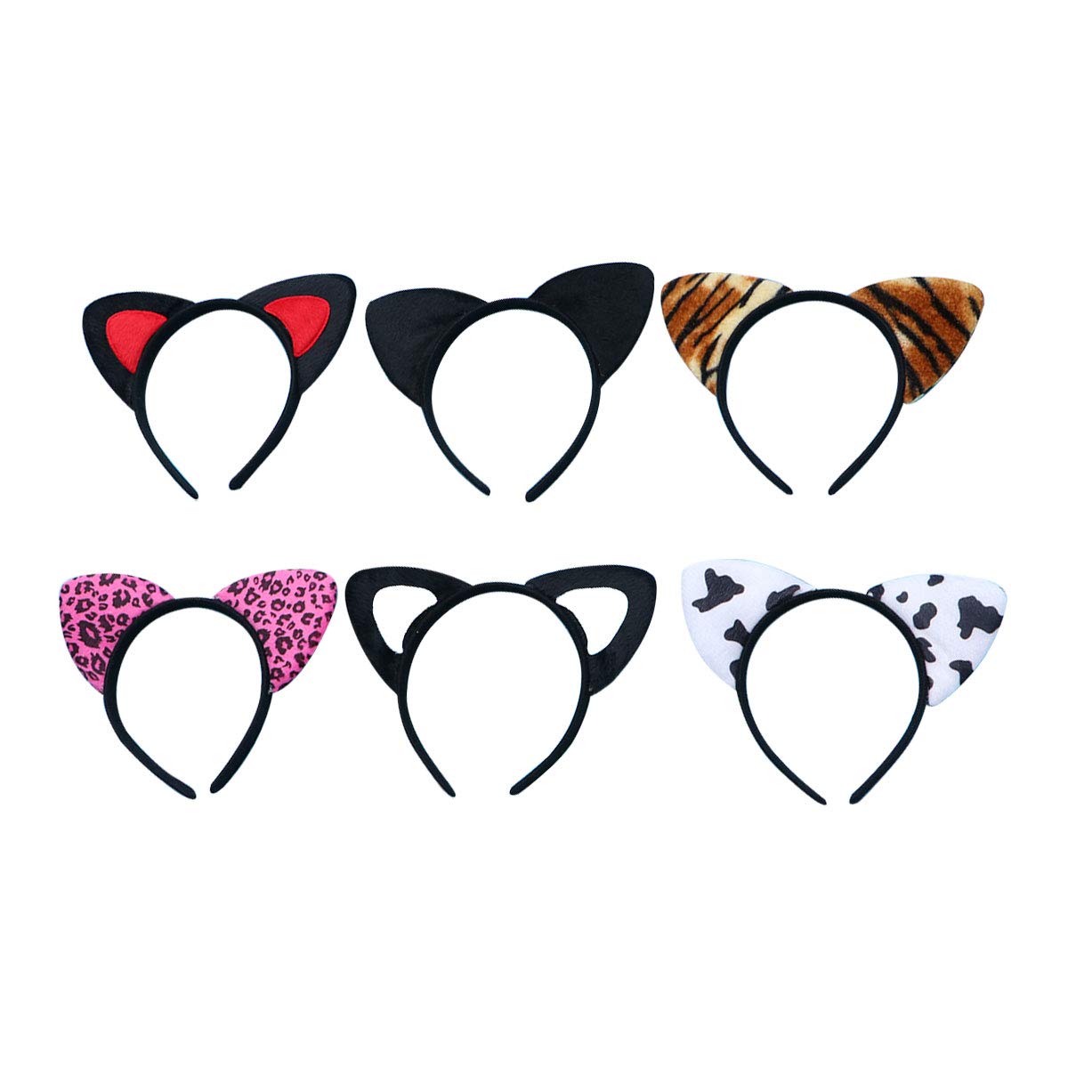 Spitzen Stirnband Mit Katzenohren - Schwarz Für Kostümpartys