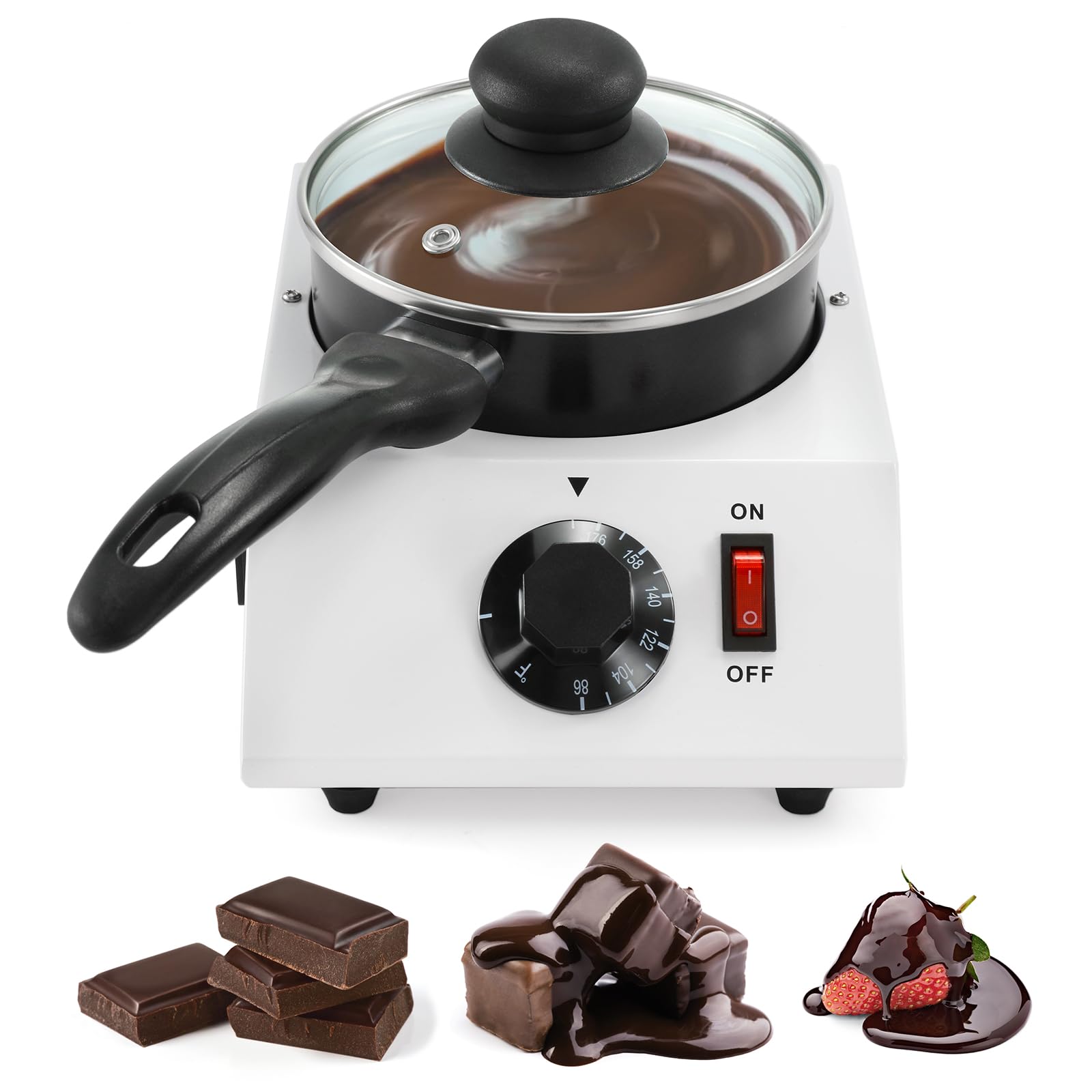 Photo 1 of Dyna-Living Chocolate Melting Pot Chocolate Melter Pot 40W Chocolate Warmer for Melting Chocolate, Chocolate Tempering Machine for Home, Electric Chocolate Fountain Machine for Chocolate Melts