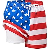 SNOW DREAMS Boys Swim Trunks with Compression Liner Quick Dry Swim Shorts Lightweight Bathing Suits Board Shorts Swimming