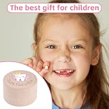 HOTUT 3D Carved Tooth Fairy Box Kit Beech Wood Keepsake with Linen Bag view 6