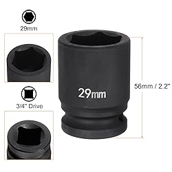 HARFINGTON 6-Point Impact Socket 3/4" Drive 29mm