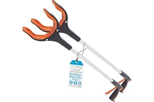 BIRDROCK HOME Grabber Reacher Tool with Long Handle - 32 Inch Tool for Picking Up Dropped Objects - Lightweight Aluminum Design for Reaching & Grabbing Things - Handicap Aid with Rubber Grip - 2 Pack
