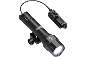 Feyachi WL25 1200 High Lumens Tactical AR Flashlight LED Light with Pressure Switch & Fixed Picatinny Rail Mount, 3 Modes - High/Low/Strobe