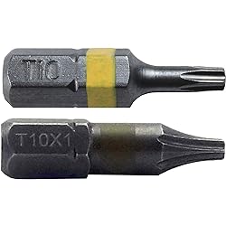 T10 (T-10) Torx/Star Driver Bit - Color Coded T10 x