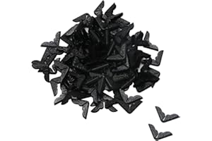 Mcredy Book Corner Protector,Metal Triangle Guard Edge Cover for Book Scrapbooking Albums Menus Notebooks Folders,Black,Pack of 100