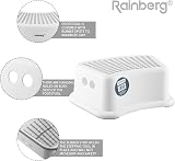 Rainberg Kids Step Stool Double Sturdy Non Slip Grey 1 view 3