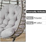 DKIEI Thicken Hanging Basket Chair Cushion 80x120cm Light Grey view 3
